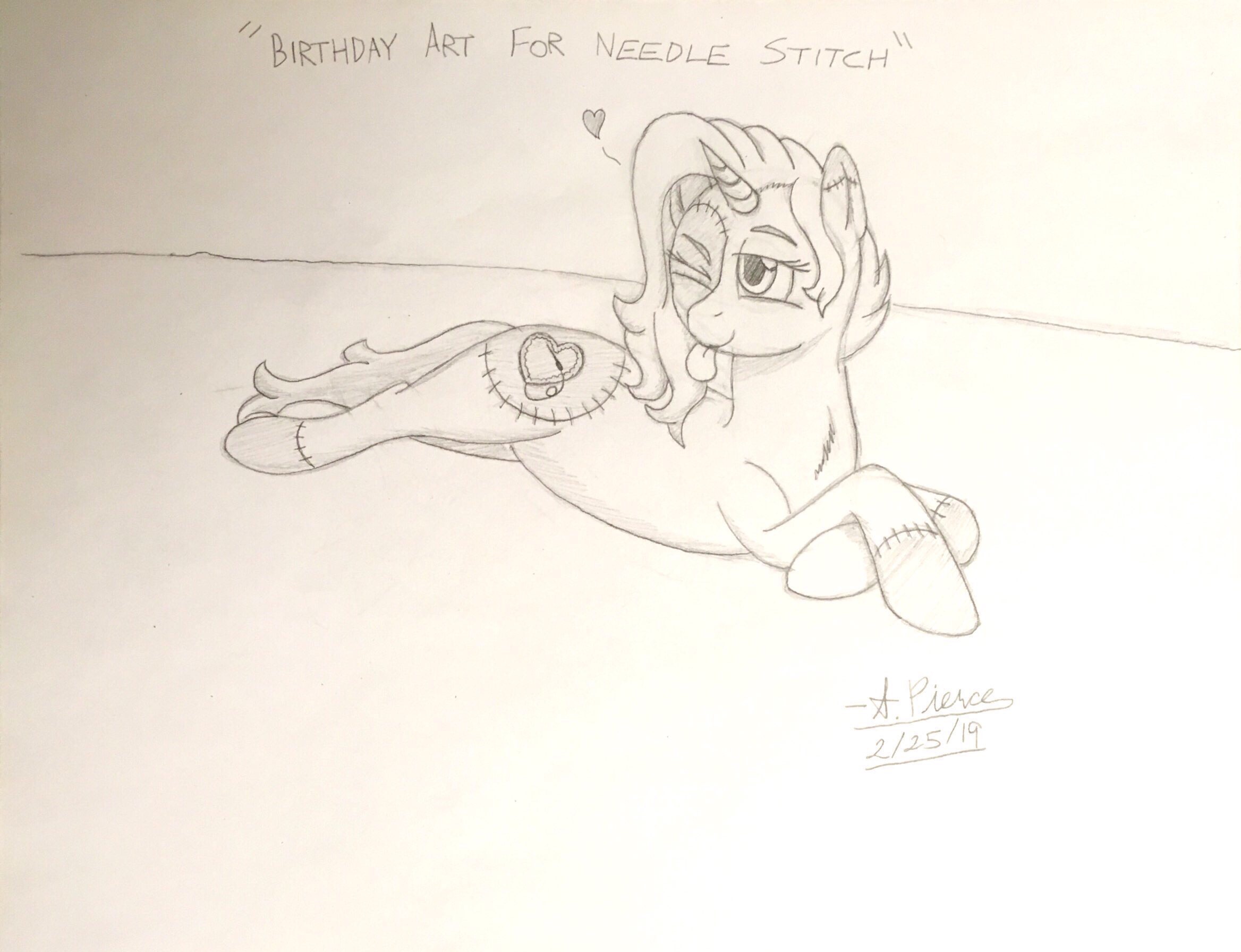 Birthday Art for Needle Stitch